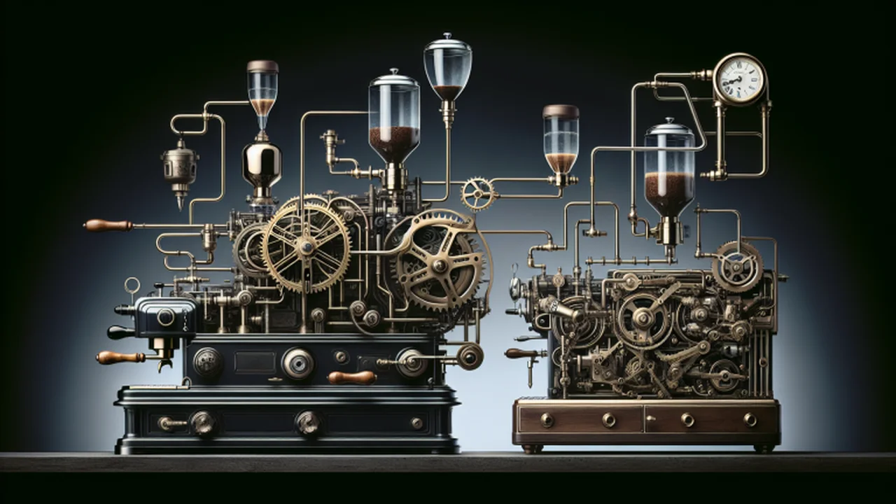 Close up on a plate of mashed potatoes, topped with baked pork chops with cream of mushroom soup, and a side of green beans.